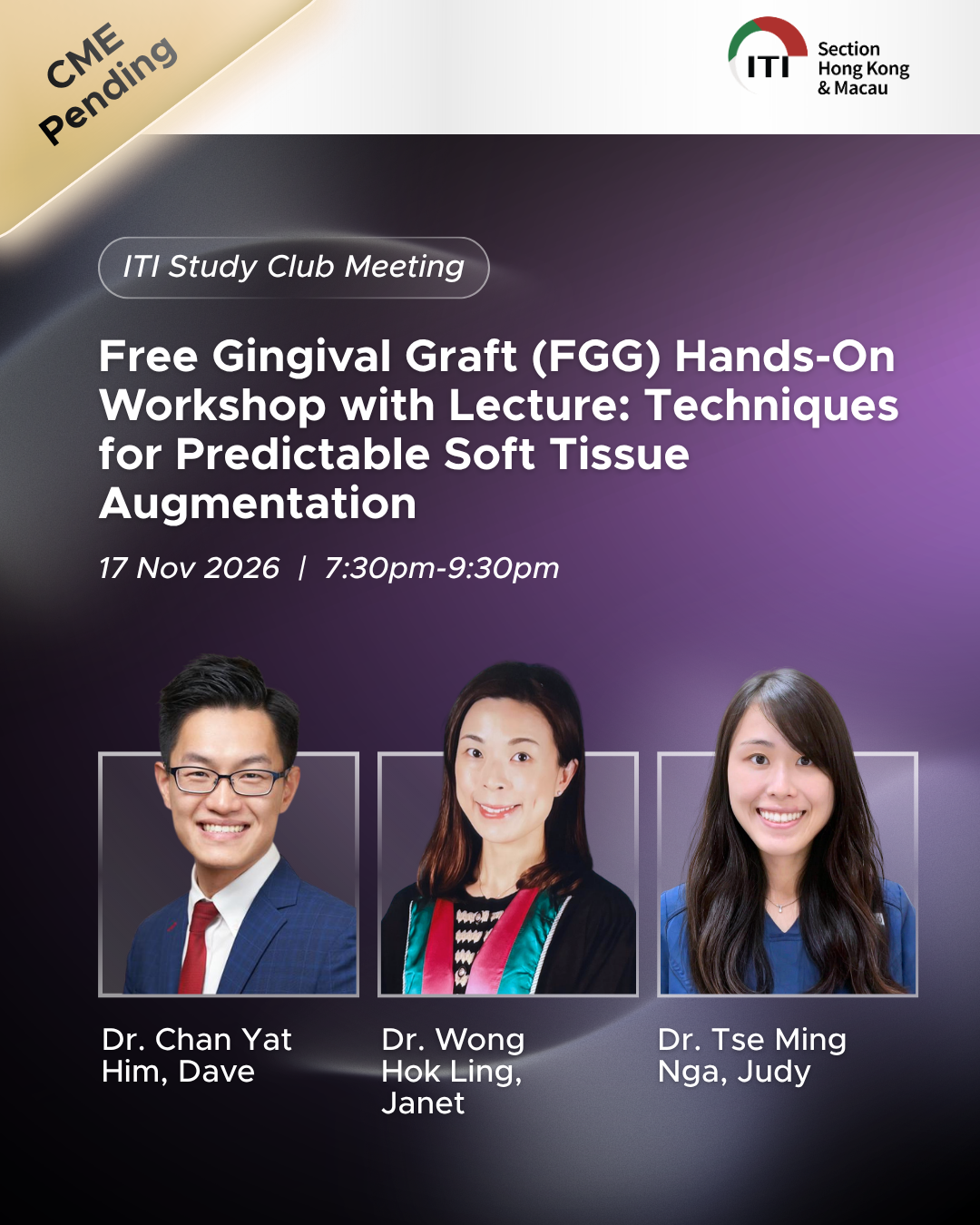 Free Gingival Graft (FGG) Hands-On Workshop with Lecture: Techniques for Predictable Soft Tissue Augmentation