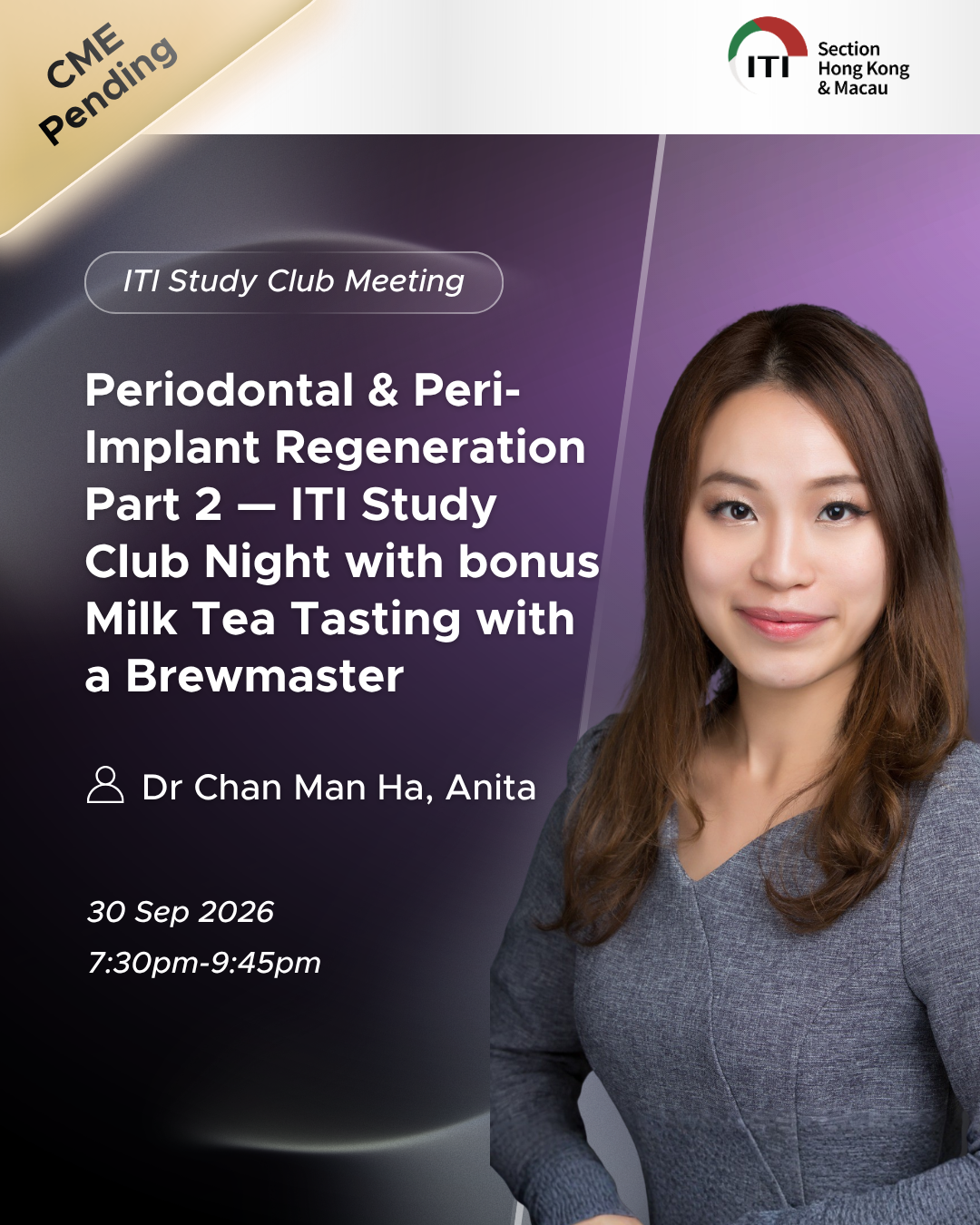 Periodontal & Peri-Implant Regeneration Part 2 — ITI Study Club Night with bonus Milk Tea Tasting with a Brewmaster